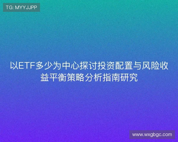 以ETF多少为中心探讨投资配置与风险收益平衡策略分析指南研究
